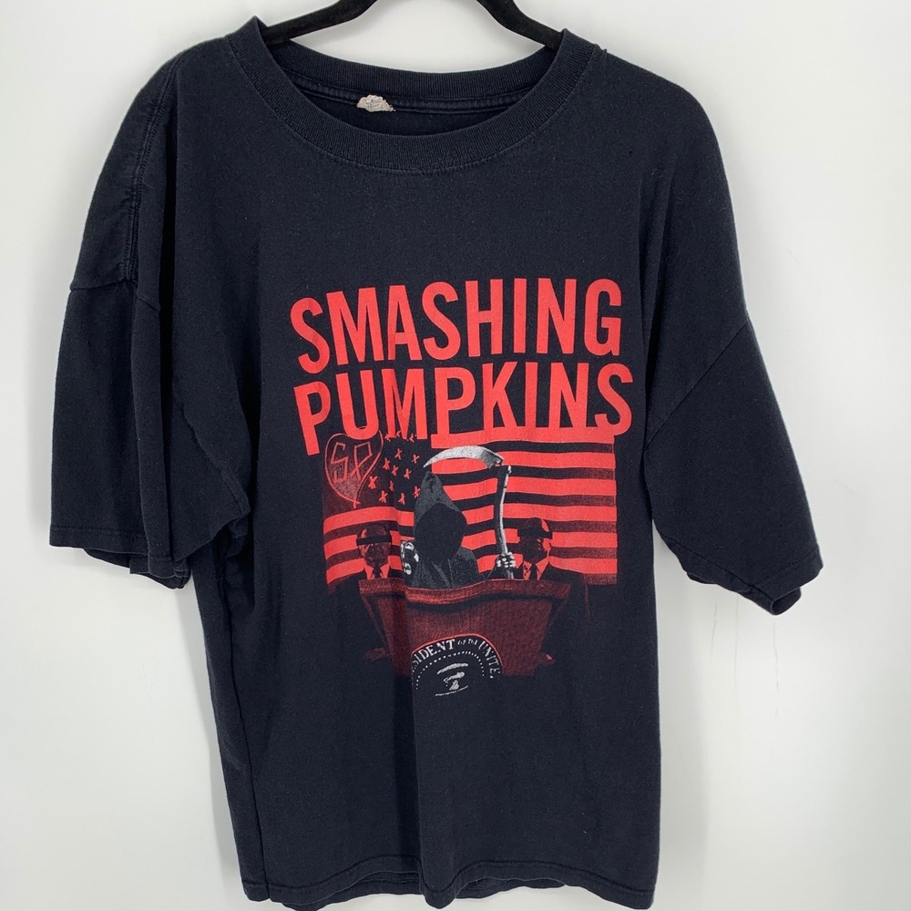 Smashing Pumpkins Graphic Band T Shirt 2X Anvil Black Cotton Tee
